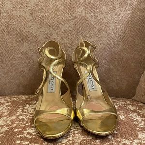 Gold Jimmy choo heels
